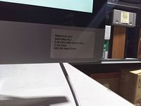 Sticker showing hardware specs and model iMac10,1