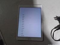 Front view showing screen powered on