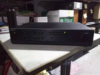 Front angled view of preamplifier on table
