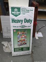 Front of sealed box with product image and specifications