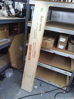 Full view of sealed O'Sullivan bookcase box, model number visible