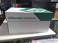 Closed Willamette Industries copy-paper box