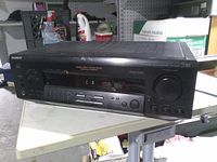 Front view of Sony receiver showing controls and display