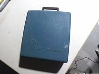 blue hard plastic carry case closed
