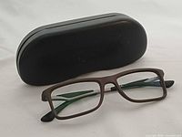 Eyeglass frames with closed hard case