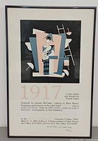 Full framed poster showing artwork and text