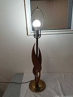 Lamp lit showing overall design and function