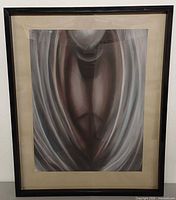Framed pastel abstract artwork full view
