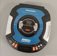 Top view showing Panasonic SL-SW505 CD player branding and controls