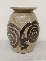 front view showing spiral decoration and form