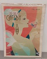 Full view of poster in plastic sleeve
