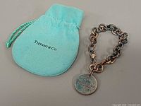 Bracelet and Tiffany pouch overview