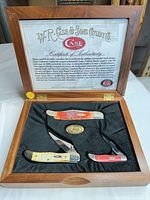 Full set in wooden box with certificate visible