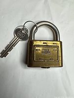 Padlock front with keys attached