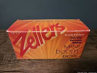 Retail box showing Zellers branding and product name