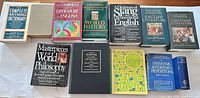 All ten hardcover books laid out front covers visible