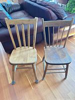 Both Shaker style wood chairs full view