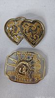 Front view of both belt buckles