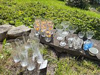 All drinkware laid out showing counts and variety