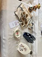 Group shot showing all items arranged on fabric