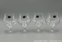 All four Bohemia Crystal snifters front view