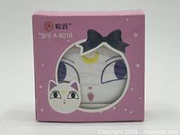 Front of pink retail box showing cat illustration and model A-8016