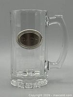 Front view of glass beer mug
