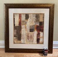 Full view of framed print with scale reference