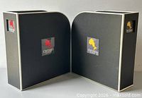 Front angled view showing both black file holders with Ontario Canada logos