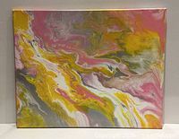Front view of abstract painting