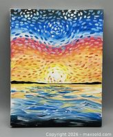 Front view of full painting showing artwork and colors