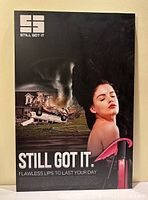 Front view of foamcore poster showing full artwork and text