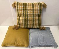 All three cushions side by side for overview