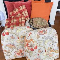 Group view of all cushions and pillows