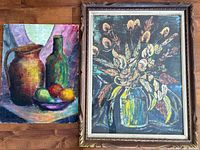 Both paintings side by side to show subjects and relative sizes