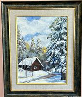 Full view of framed painting