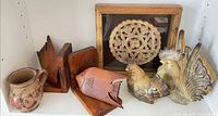 Group shot showing all six items on shelf