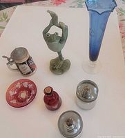 Group shot showing all seven items