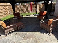Full set under gazebo showing all six pieces