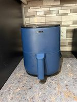 Front view of Bella blue air fryer unit