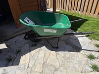 Full view showing tray, frame, wheel and handles