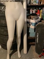 Full view of white lower body mannequin with legs and feet