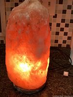 Lamp illuminated showing color and glow