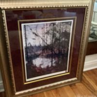 Full framed print standing on floor