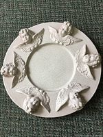 Full view of ceramic cherub plate