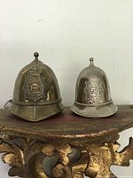 Front view showing ER badges and finish of both bells