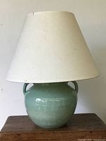 Full view of lamp with shade