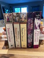 All five Philippa Gregory novels spine view