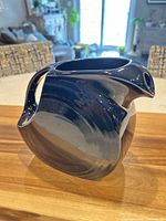 Front angled view of navy blue Fiesta disc pitcher
