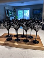 All eight goblets standing on board